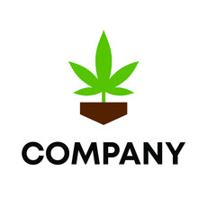 Fototapeta premium hemp logo