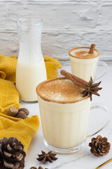 Homemade Christmas Eggnog with Cinnamon