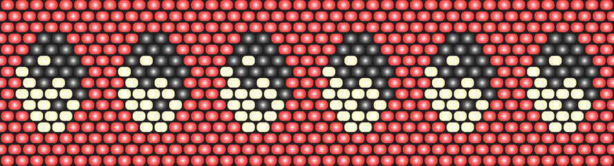 Vector seamless pattern of beads, abstract background