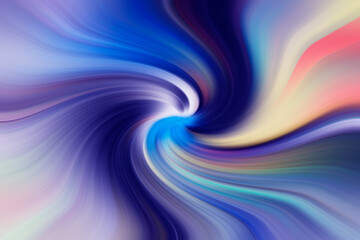 Set of swirls of different colors towards the center. Contemporary art graphics. Trendy abstract wallpaper for your desktop.