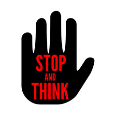 Stop and think symbol