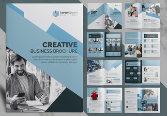 Corporate Business Brochure in Light Blue Layout