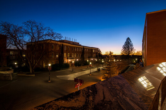 Sunset on a Street in Pullman, WA