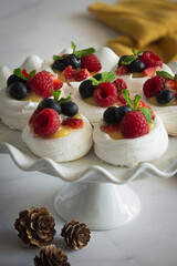 Lemon Curd and Berries Pavlova