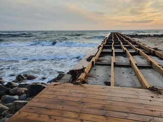 wooden pier in the sea