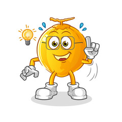 king coconut got an idea illustration. character vector