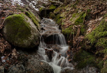 Obraz premium tiny brook out of a tube