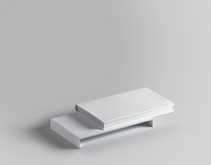 3D illustration. Slipcase book mockup isolated on the white background.