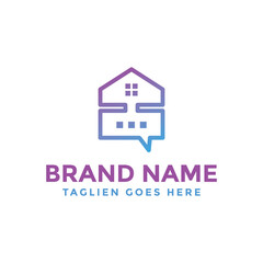 Home Message Logo Design Template For Multi-Purpose Use