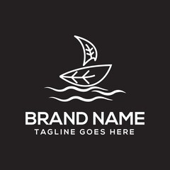 Eco Boat Logo Design Template For Multi-Purpose Use