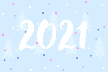 2021 Happy New Year holiday background image. 