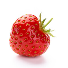 Fresh strawberries closeup on a white background. Isolated - Image
