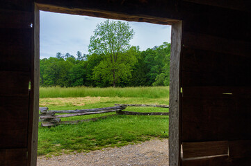 Old Homestead in Cades Cove Valley inTenneessee Smoky Mountains