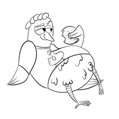 Drawn chicken with donut. Drawing in digital format.

JPG 4000 x 4000, 400 dpi
