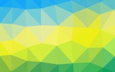 Fototapeta na wymiar Light Blue, Yellow vector triangle mosaic texture.