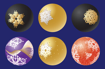 Christmas ball with openwork snowflake