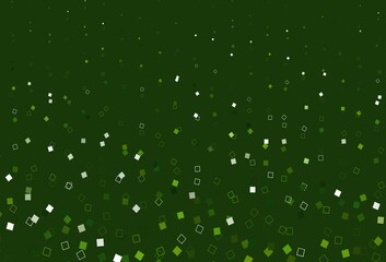Light Green vector pattern with crystals, rectangles.