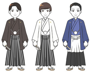 袴　扇子　男性