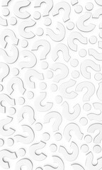 question marks background (3D rendering with a clipping path)