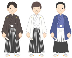 袴　扇子　男性(線無し)