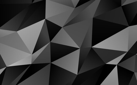 Dark Silver, Gray vector blurry triangle template. © Dmitry