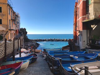 Fototapeta na wymiar Cinque Terre Boats