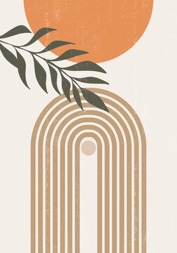 Abstract  Sun print boho minimalist printable wall art
