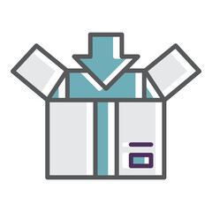 Delivery Package Flat Icon Isolated On White Background