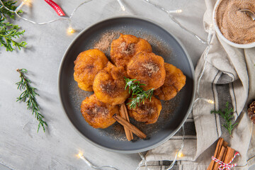 Traditional portuguese Christmas sweets Sonhos