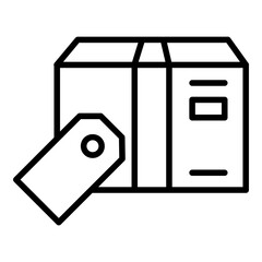 Delivery Package Tag Flat Icon Isolated On White Background