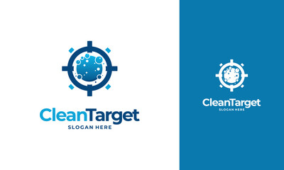 Cleaning Target logo designs concept vector, Cleaning Service logo designs, Clean spot logo