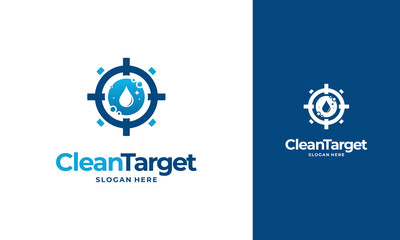 Fototapeta na wymiar Cleaning Target logo designs concept vector, Cleaning Service logo designs, Clean spot logo