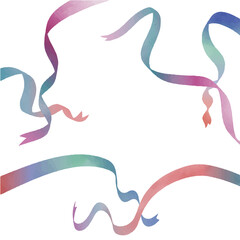 水彩リボンの背景