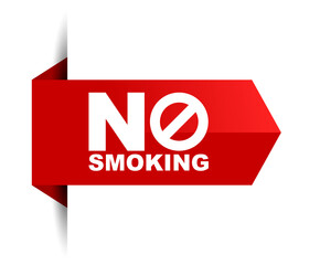 red vector illustration banner no smoking