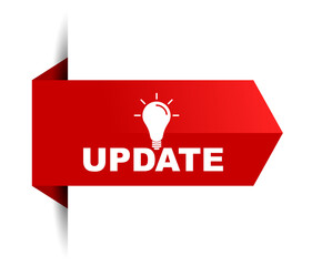 red vector illustration banner update