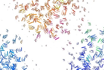 Light Multicolor, Rainbow vector pattern with narrow lines.