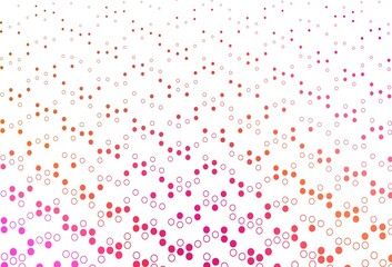 Light Pink, Yellow vector background with bubbles.