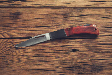 pocket knife on the table