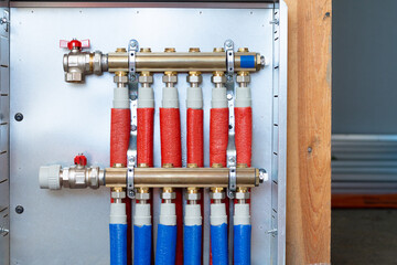 Manifold for heating installed in a private house