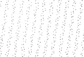 Light BLUE vector template with musical symbols.