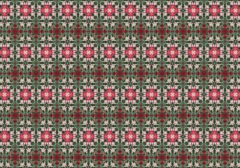 Christmas background tile red green and white color illustration