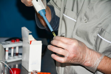 blood test stage in the laboratory