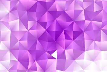Light Purple vector shining triangular template.