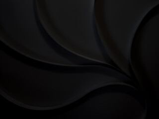 Soft black satin background  Abstract illustration