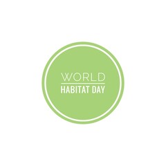 ''World Habitat Day'' Lettering
