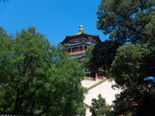Fototapeta premium Beijing Summer Palace Architecture Buddha Incense Pavilion