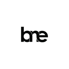bne letter original monogram logo design