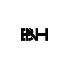 bnh letter original monogram logo design