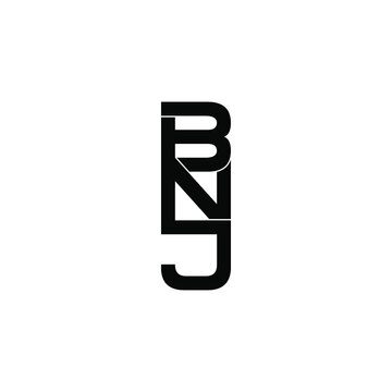 bnj letter original monogram logo design