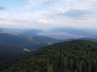 Naklejka premium 諏訪湖 空撮